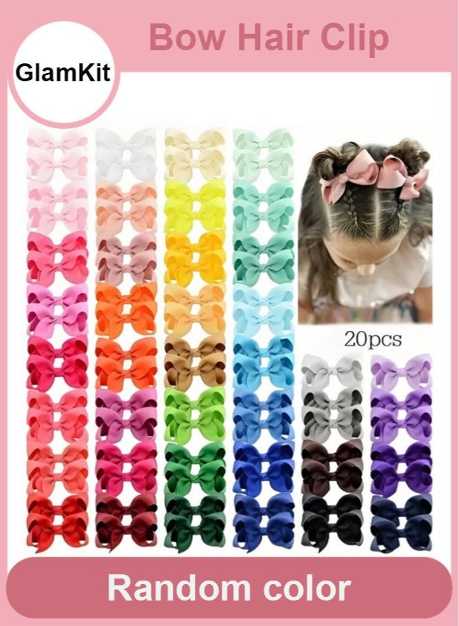 جلامكيت 20 مشبك شعر للبنات على شكل فيونكة، بألوان الباستيل الناعمة والفاتحة، مشابك شعر لطيفة مناسبة للحفلات والسفر والاستخدام اليومي، إكسسوارات مستوحاة من الأميرات، إكسسوارات شعر على شكل فراشة، إكسسوارات شعر للحفلات، تسريحات شعر الأميرات، مشابك شعر عالية الجودة (ألوان عشوائية) - Image 1