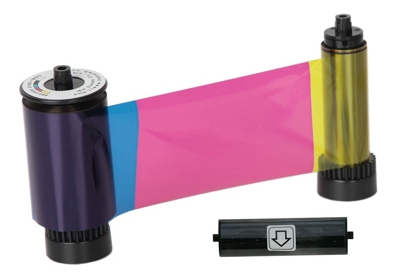 IDP IDP IDP Genuine SMART-31 and SMART-51 Series Card Printer Ribbon - YMCKO Color, Resin Black & Overlay Panel Ribbon w Cleaning Roller, 250 Cards/roll (Not Compatible with IDP Solid Printers) - Image 3