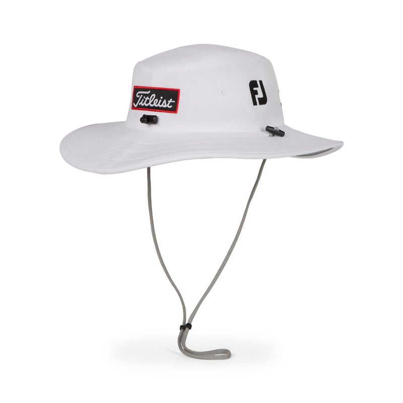Titleist Men's Tour Aussie Golf Hat, White/Black - Image 4