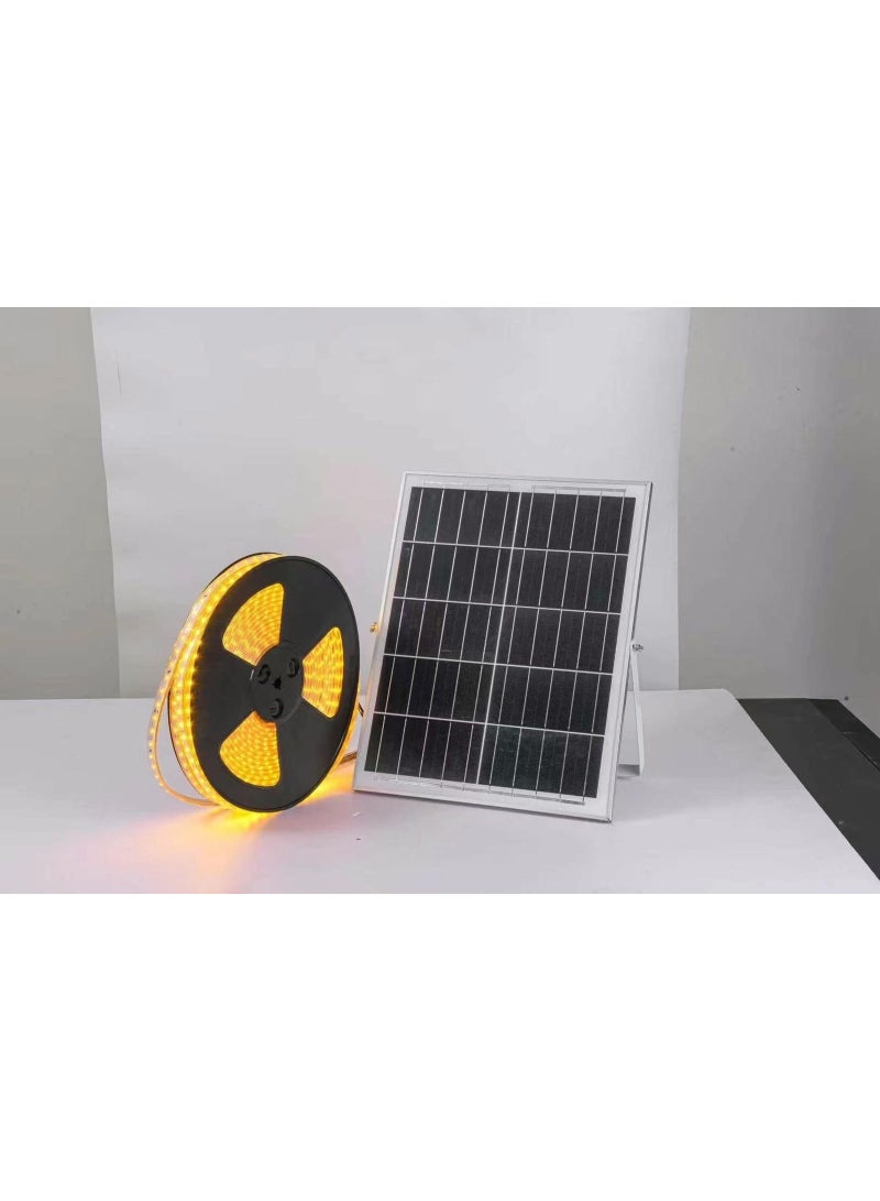 شريط ضوء LED شمسي خارجي، 20 م، 960 LED شريط خارجي، مقاوم للماء IP68 مع جهاز تحكم عن بعد، قابل للتعتيم، 8 أوضاع، شريط LED مرن للحديقة، الشرفة، البلكونة، الجازبو، تزيين المظلة، أبيض دافئ - Image 2