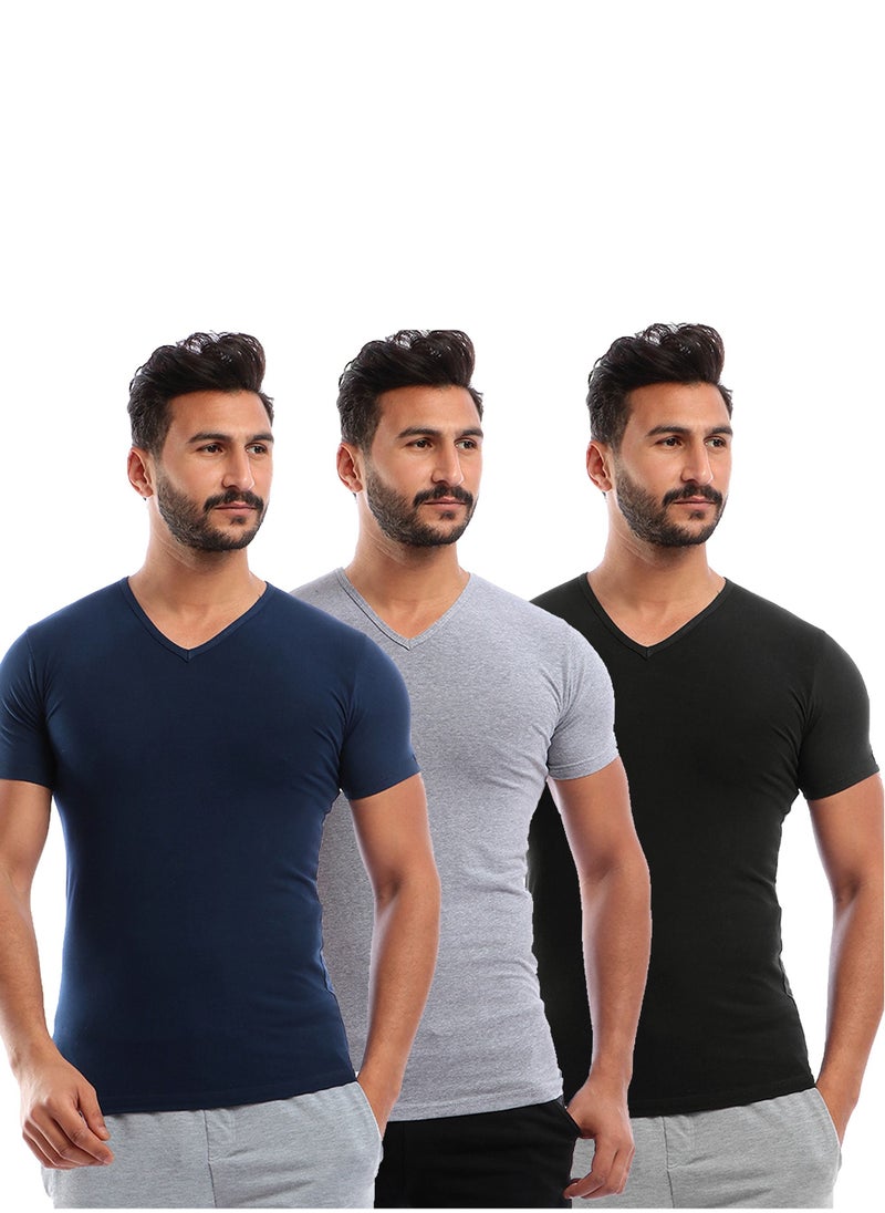 Mesery Bundle Of Three (V) Neck - For Men  - Image 1