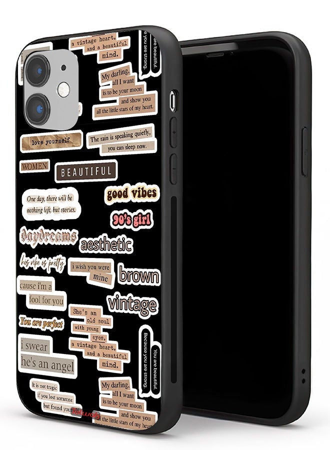 Tolwak Apple iPhone 11 Protective Case Beautiful Quotes Stickers - Image 1