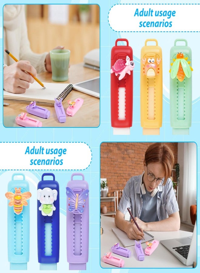 LiYiQ 24 Pcs Cute Animals Retractable Eraser for Pencils Cute Supplies Kawaii Erasers Fun Cartoon Erasers Classroom Supplies Party Favors Gift - Image 4