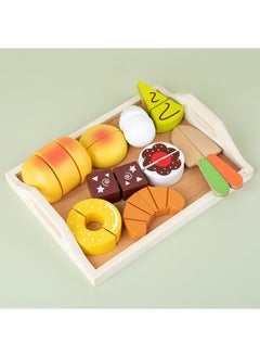 Generic Kids Tea Party Playset Pretend Cake Toy Gift 11-piece bread set 