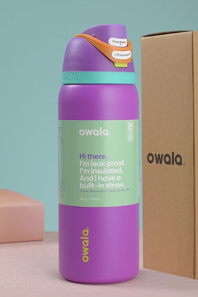 Owala Owala FreeSip Insulated Stainless Steel Water Bottle With Straw For Sports Travel And School BPA Free Sports Water Bottle 32oz  - Image 1