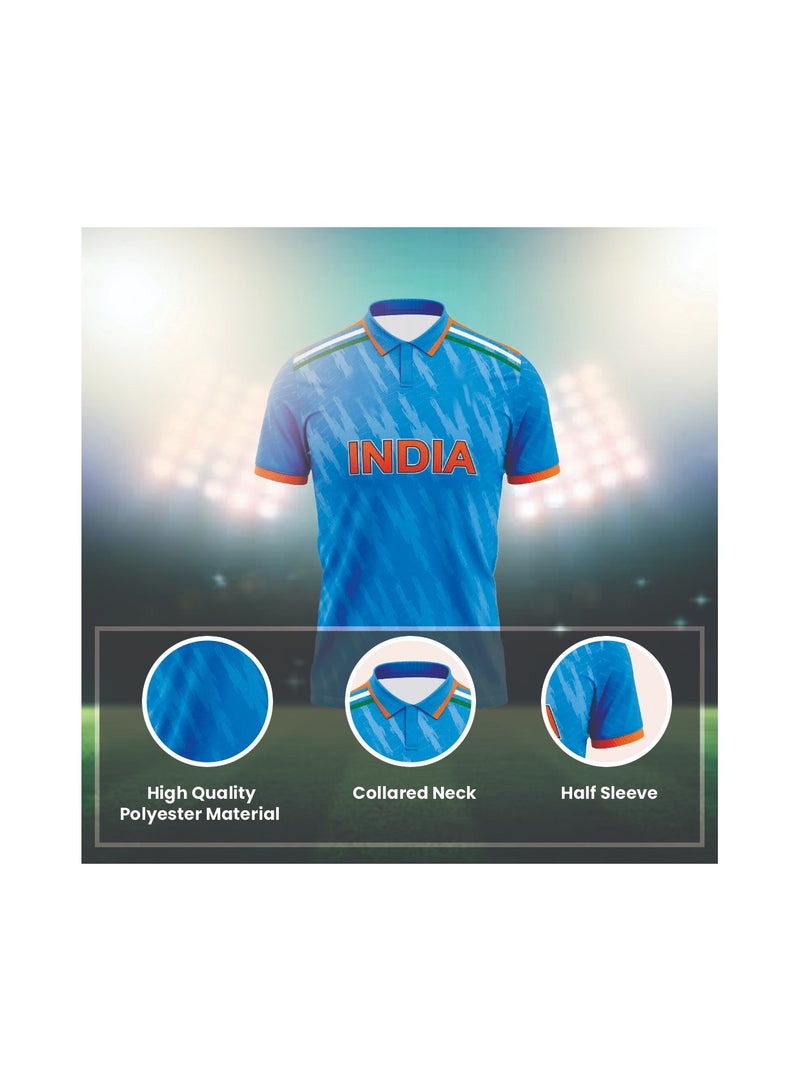 India Unisex Sports Blue Jersey - Perfect for Indian Cricket Fans and Cricket Lovers - Comfortable and Stylish India Jersey for Adults and Kids - Ideal for Matches, Practice  - Image 4