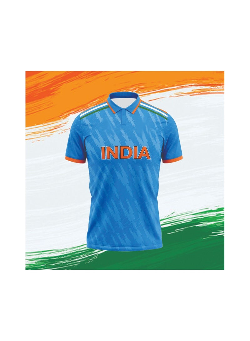 India Unisex Sports Blue Jersey - Perfect for Indian Cricket Fans and Cricket Lovers - Comfortable and Stylish India Jersey for Adults and Kids - Ideal for Matches, Practice  - Image 2