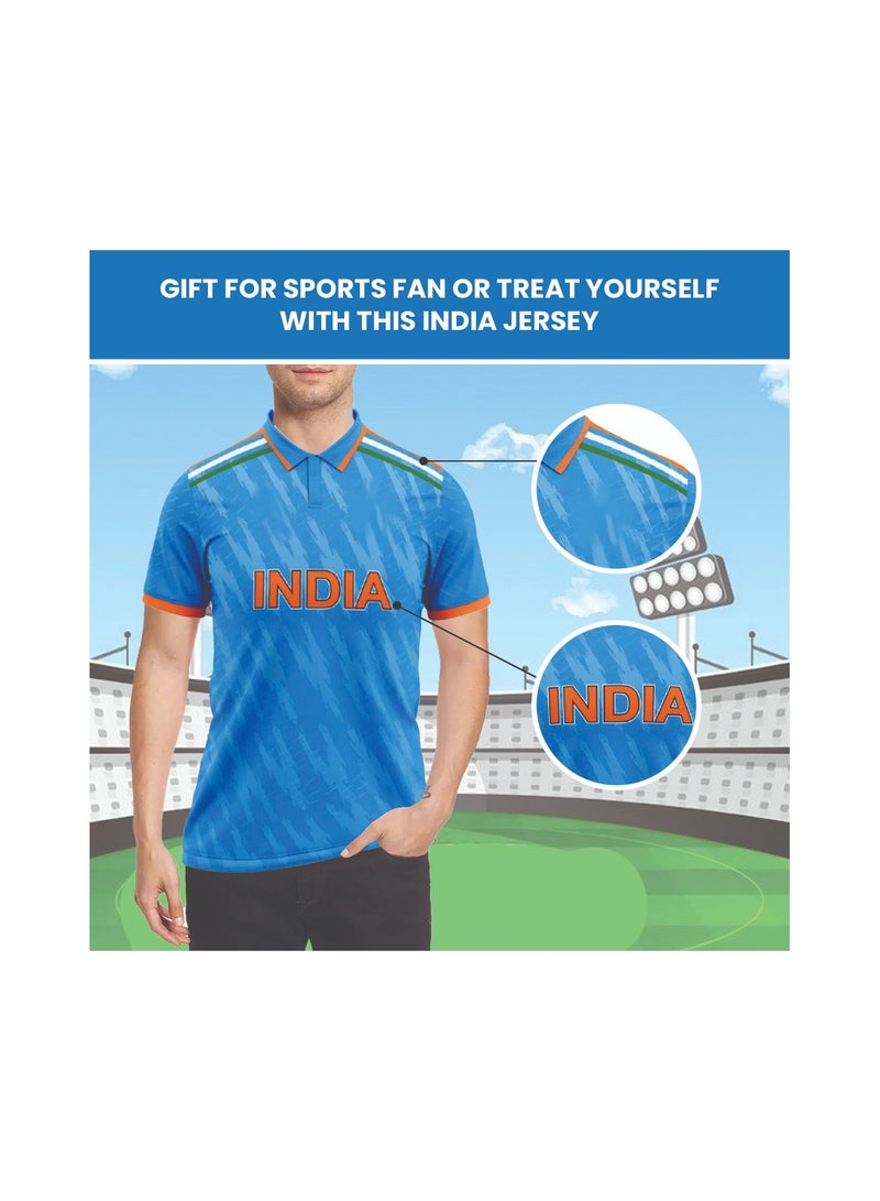 India Unisex Sports Blue Jersey - Perfect for Indian Cricket Fans and Cricket Lovers - Comfortable and Stylish India Jersey for Adults and Kids - Ideal for Matches, Practice  - Image 5