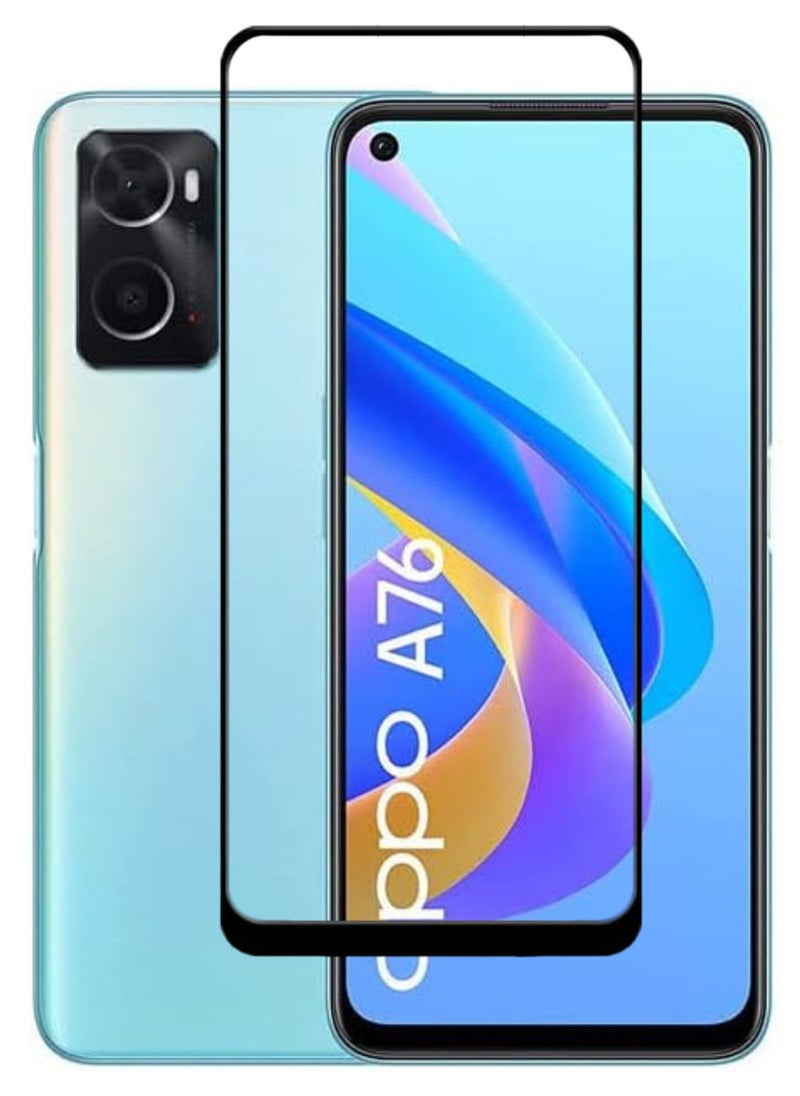 ACLIX Antistatic ESD Dustproof Premium Quality High Definition Tempered Glass Screen Protector Designed For Oppo A76 - Image 1