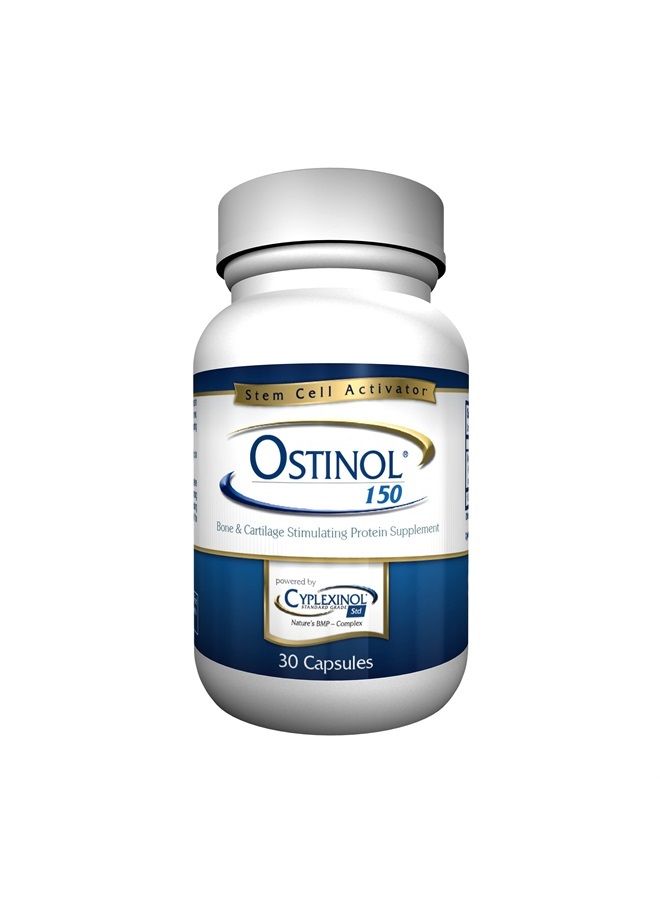 Zycal Ostinol Standard 150mg. Bone & Joint Supplement. Stem Cell Activation Certified. Bio Active Protein Complex for Mild Bone Loss & Mild Joint Disfunction. 30 Capsules - Image 1