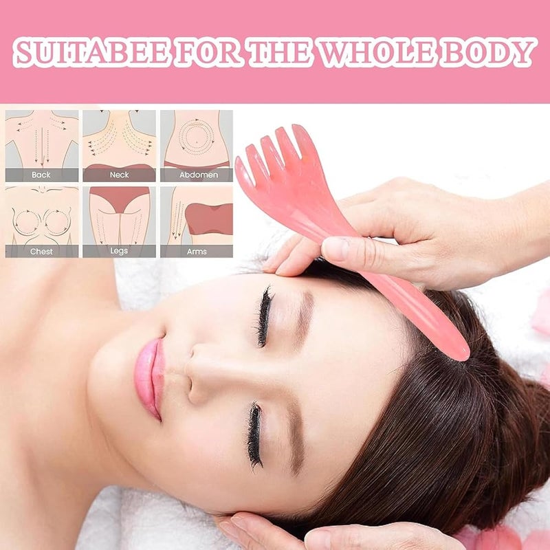 BIGTHREE Gua Sha Tool, Full Body Tools with Facial Scraping Board and Head Massage Board for Cellulite, Toning & Pain Relief, for Leg, Neck, Back, Face Use, Perfect for Home Spa & Holiday Gifts - Image 5