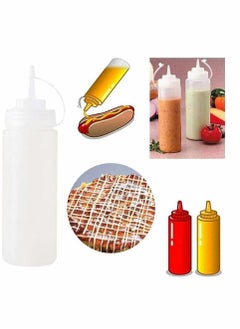 Y&D 4Pcs Squeeze Squirt Condiment Bottles with Cap Lids and Discrete Measurements for Sauce Ketchup Bbq Dressing Paint Workshop Pancake Art Dispenser, Perfect Condiments, Oil, Liquids - 240ml  - Image 5