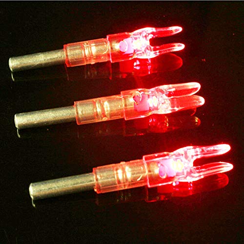 Linpeng 6PCS S Led Lighted Nocks for Arrows with .244"/6.2mm Inside Diameter,Screwdriver Included (Red) - Image 3