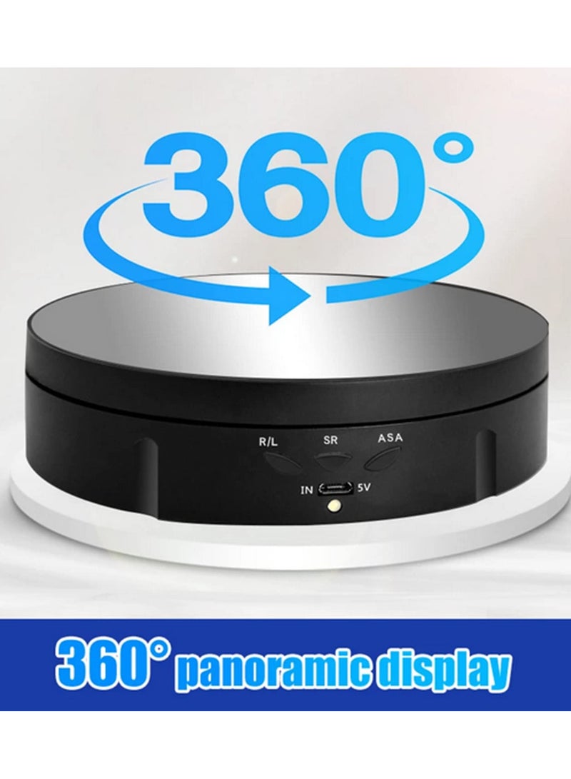 1PCS 360 rotation Rotating Display Stand Anti-Seepage Design, 3-Speed Adjustable, Quiet & Smooth Turntable for Product Showcase, Photography, and Video Shooting - Image 5