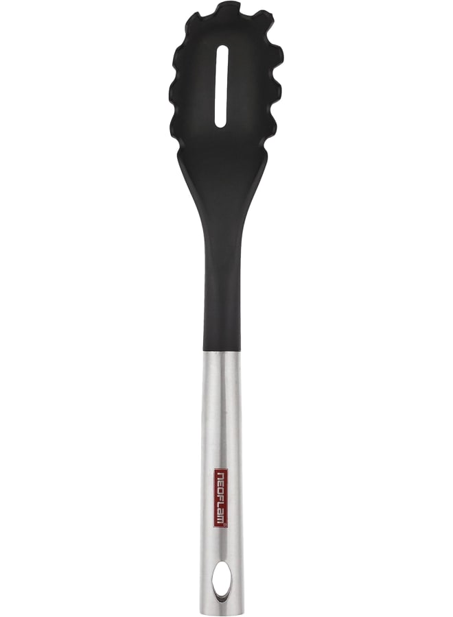 نيو فلام Neoflam Nylon Pasta Ladle With Stainless Steel Handle Balck, Kitchen Tools (33.5X6Cm) multicolour - Image 3