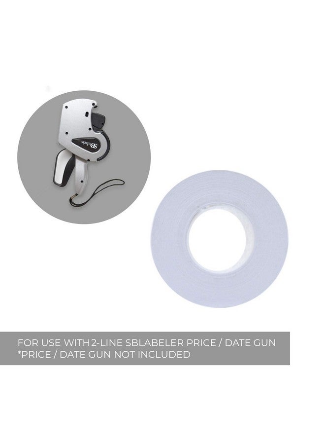 SBlabels 2-Line White Labels For Sblabeler Price And Date Guns / 6000 Two Line Blank Labels/Black Ink Roller Included - Image 3