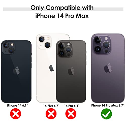 LOHASIC for iPhone 14 Pro Max Leather Case Compatible with Magsafe, Slim Luxury PU Non-Slip Grip Rugged Bumper Shockproof Full Body Protective Cover Phone Cases for iPhone 14 Pro Max 6.7" - Brown - Image 2