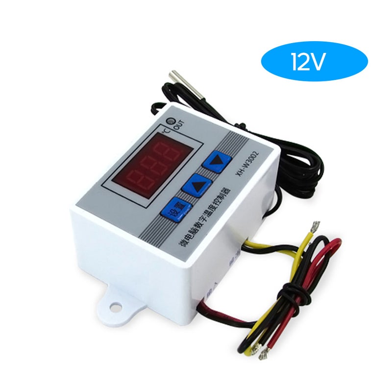 XH-W3002 Intelligent Led Digital Microcomputer Temperature Controller Mini Thermostat Switch with Water-resistant Sensor Probe - Image 1