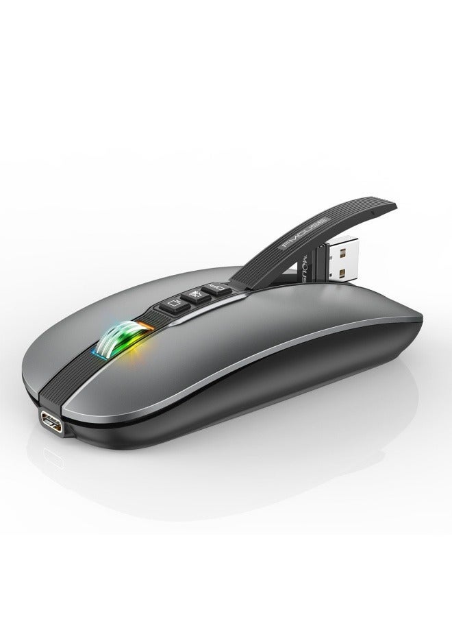 New wireless 10M Bluetooth dual-mode 2.4G/BT5.1 mute mouse Mouse 2400DPI 6D gaming office - Image 1