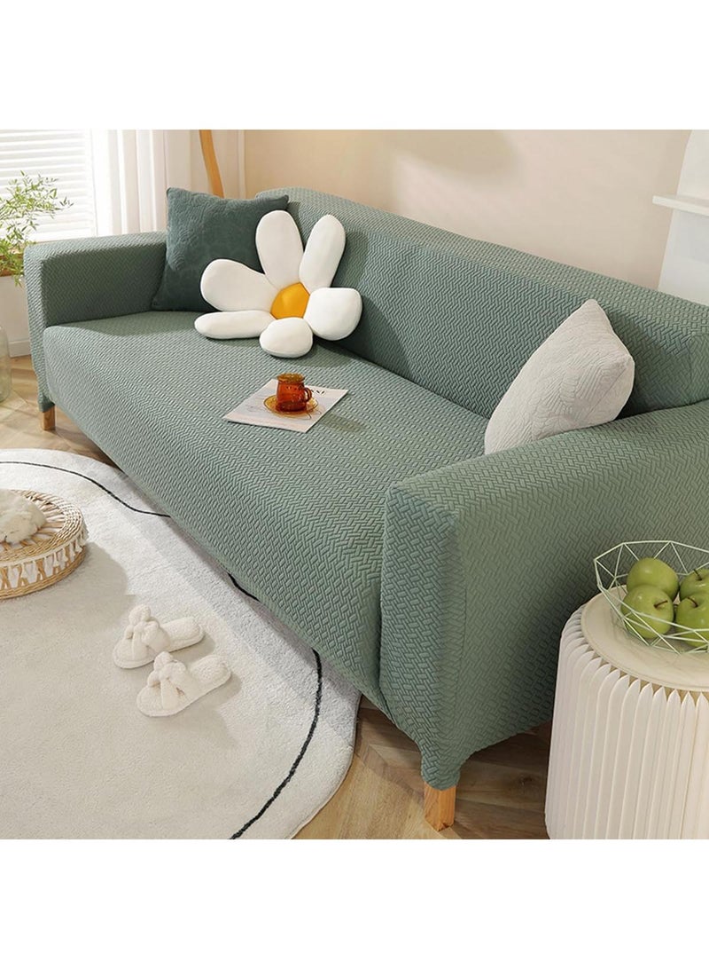 Y&D Stretch Chair Sofa Slipcover Non Slip Soft Couch Sofa Cover, Washable Furniture Protector with Non Slip Foam and Elastic Bottom for Kids, Pets Single seat - Image 1