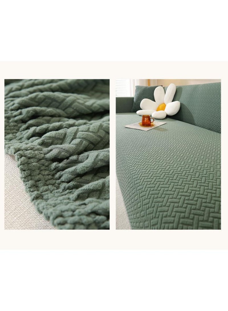 Y&D Stretch Chair Sofa Slipcover Non Slip Soft Couch Sofa Cover, Washable Furniture Protector with Non Slip Foam and Elastic Bottom for Kids, Pets Single seat - Image 3