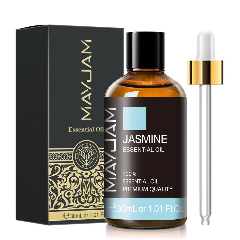 MAYJAM Jasmine Essential Oil 30ML/ 1.01FL.OZ, MAYJAM Pure Jasmine Oil Aromatherapy Essential Oil for Massage, DIY Soap, Ideal for Home Yoga Use - Image 2