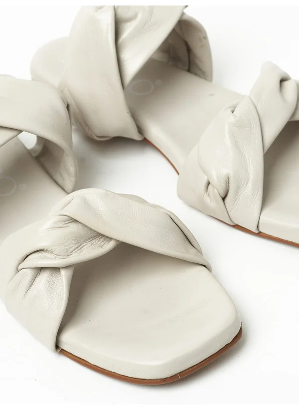 Y.so Y.SO Ladies Flat Sandals Cream | Made In India