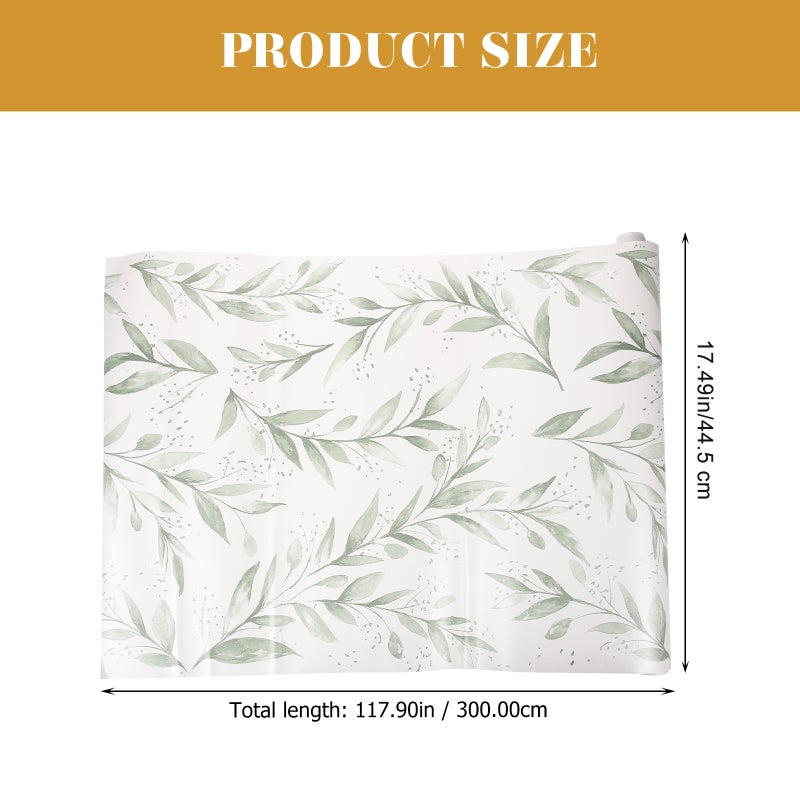 1 Roll Wall Paper Dormitory Wallpaper Leaf Pattern Decorative Wall Sticker Decal - Image 3