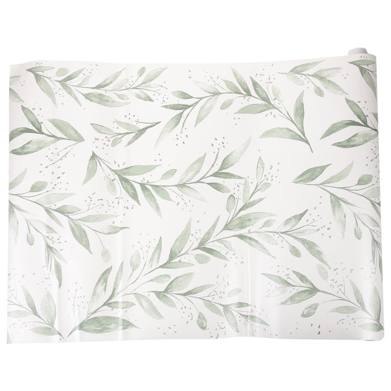 1 Roll Wall Paper Dormitory Wallpaper Leaf Pattern Decorative Wall Sticker Decal - Image 1