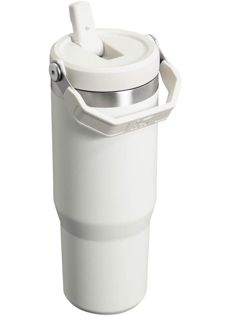 Stanley IceFlow 30oz Flip Straw Hydration Bottle in Frost – Durable, Leakproof Travel Tumbler with Double-Wall Vacuum Insulation for 12 Hours Cold and 48 Hours Iced – Built-In Handle, Dishwasher Safe, BPA-Free and Reusable