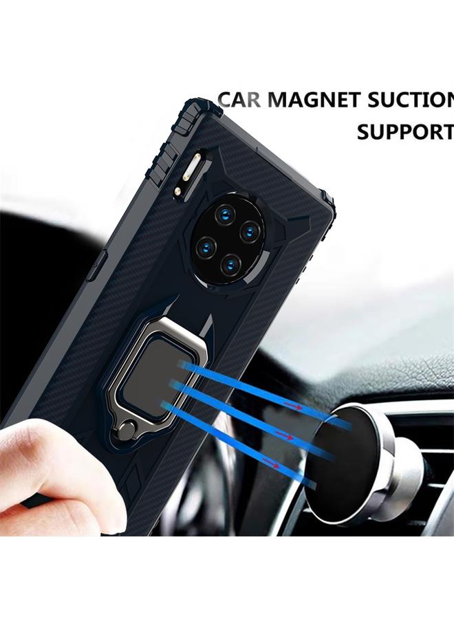 S-TOP Case For Huawei Mate 30 Pro Carbon Fiber Protective Case with 360 Degree Rotating Ring Holder - Image 4