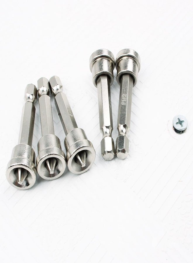 AUTOTOOLHOME 6pcs Drywall Screw Bit Magnetic Drywall Screw Setter Driver Bits for Plasterboard with 2" Quick Change Drill Bit Holder Positioning Bits Batch Head - Image 3
