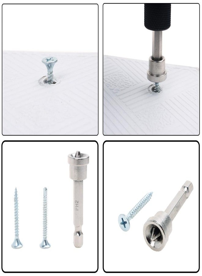 AUTOTOOLHOME 6pcs Drywall Screw Bit Magnetic Drywall Screw Setter Driver Bits for Plasterboard with 2" Quick Change Drill Bit Holder Positioning Bits Batch Head - Image 2