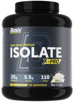 Basix Whey Protein Iso X-Pro Vanilla 5Lb  - Image 1
