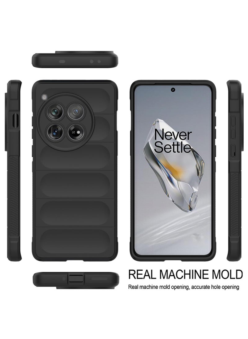 Premium Protection Back Silicone Case Compatible with Oneplus 12R/Oneplus Ace 3 5G Magic Shield Shockproof Case with Camera Protection (Black)  - Image 3