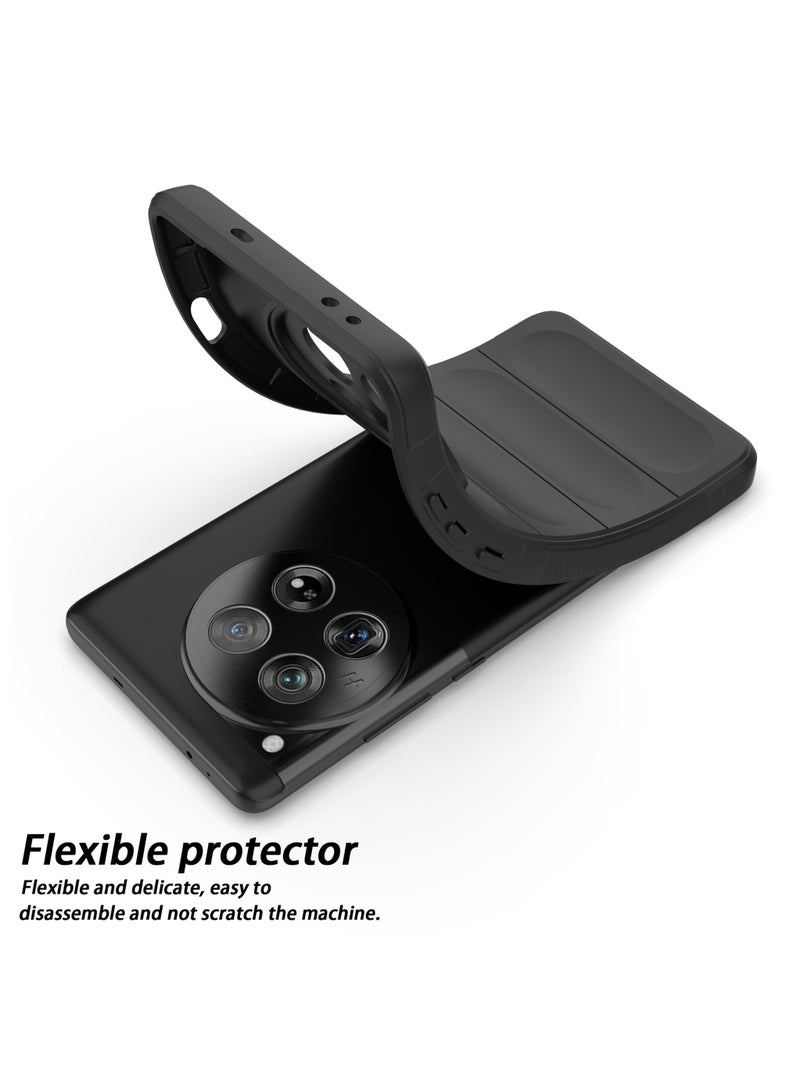 Premium Protection Back Silicone Case Compatible with Oneplus 12R/Oneplus Ace 3 5G Magic Shield Shockproof Case with Camera Protection (Black)  - Image 5