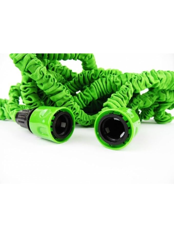 خرطوم حديقة مرن قابل للتمدد بطول 7.5 متر – مزود برأس رش 7 وظائف لتنظيف وغسيل السيارات وري الحديقة – لون أخضر - Image 5