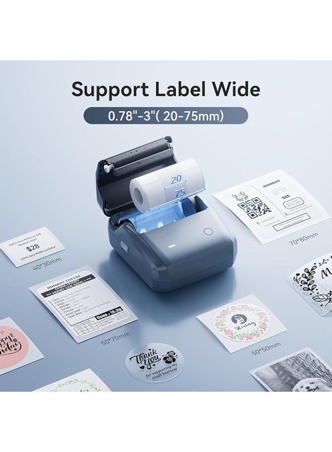 NIIMBOT B31 Label Maker, Portable Label Printer for Small Business, Support 0.78"-3" Label Width, for Barcode, Address, Logo, Tag Labeling, Thermal Sticker Maker Compatible with Smartphones & PC,Blue - Image 3