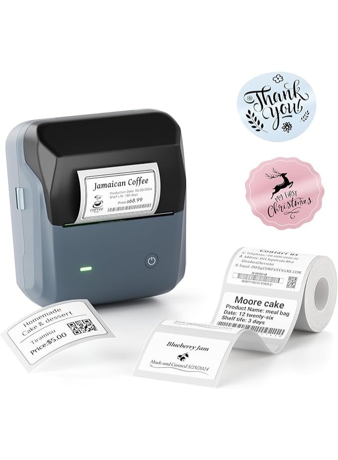 NIIMBOT B31 Label Maker, Portable Label Printer for Small Business, Support 0.78"-3" Label Width, for Barcode, Address, Logo, Tag Labeling, Thermal Sticker Maker Compatible with Smartphones & PC,Blue - Image 1