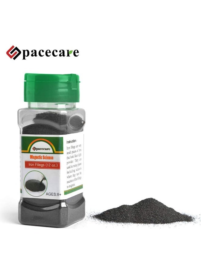 Magnetic Iron Powder for Magnet Education Iron Filing Jar (12 Ounces) with Shaker lid