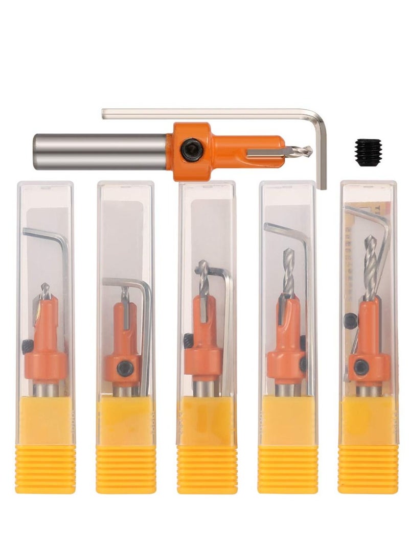 KASTWAVE 5 Pcs HSS Countersink Drill Bit Set, Woodworking Chamfer Screws Hole Drills Bit for Wood Drilling, Plastic, Drilling Holes（2.8mm, 3mm, 3.2mm, 3.5mm, 4mm）Drill Tools & Accessories - Image 2