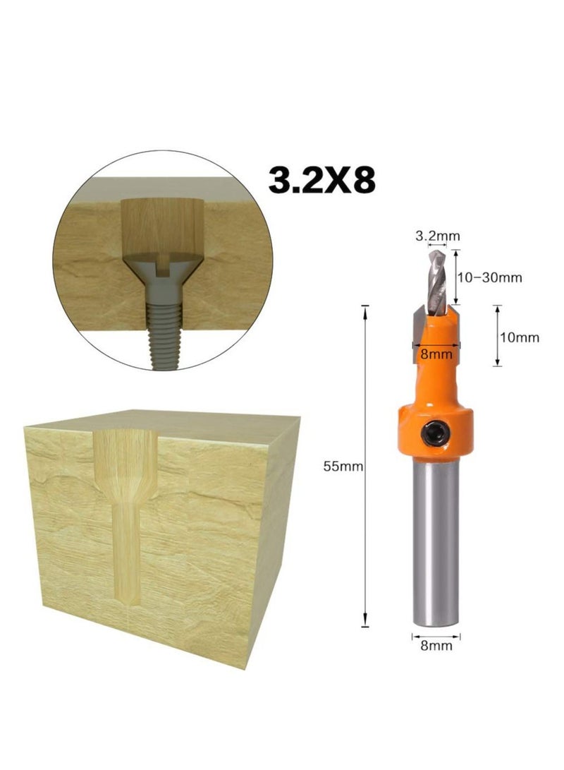 KASTWAVE 5 Pcs HSS Countersink Drill Bit Set, Woodworking Chamfer Screws Hole Drills Bit for Wood Drilling, Plastic, Drilling Holes（2.8mm, 3mm, 3.2mm, 3.5mm, 4mm）Drill Tools & Accessories - Image 5