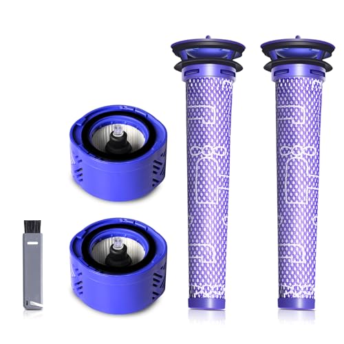 keluke 4-Pack HEPA Vacuum Filter & Pre-Filter Kit Compatible with Dyson V6 Stick Vacuum Filters (Replaces Part 965661-01 & 966741-01) - Image 1