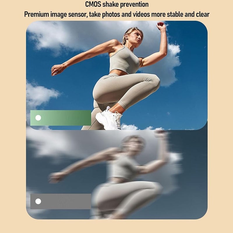 Vbestlife كاميرا فلوج بدقة 4K مع التركيز التلقائي 48 ميجابكسل تكبير 18x مقاومة للاهتزاز شاشة قابلة للطي كاميرا سفر باللون الوردي - Image 5