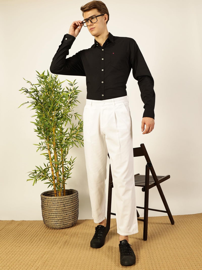 Thomas Scott Men 100% Cotton Straight Fit Chino Trouser (TSB029_White, 38) - Image 4