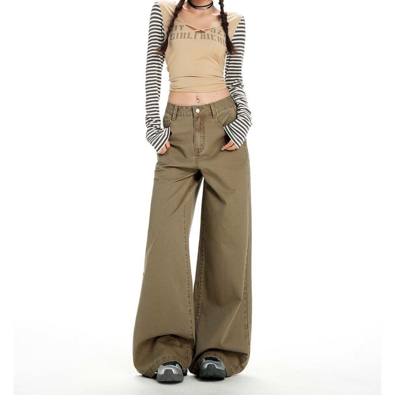 Unisex Classic Denim Jeans Loose Fit Daily Outdoor Wear - Image 1