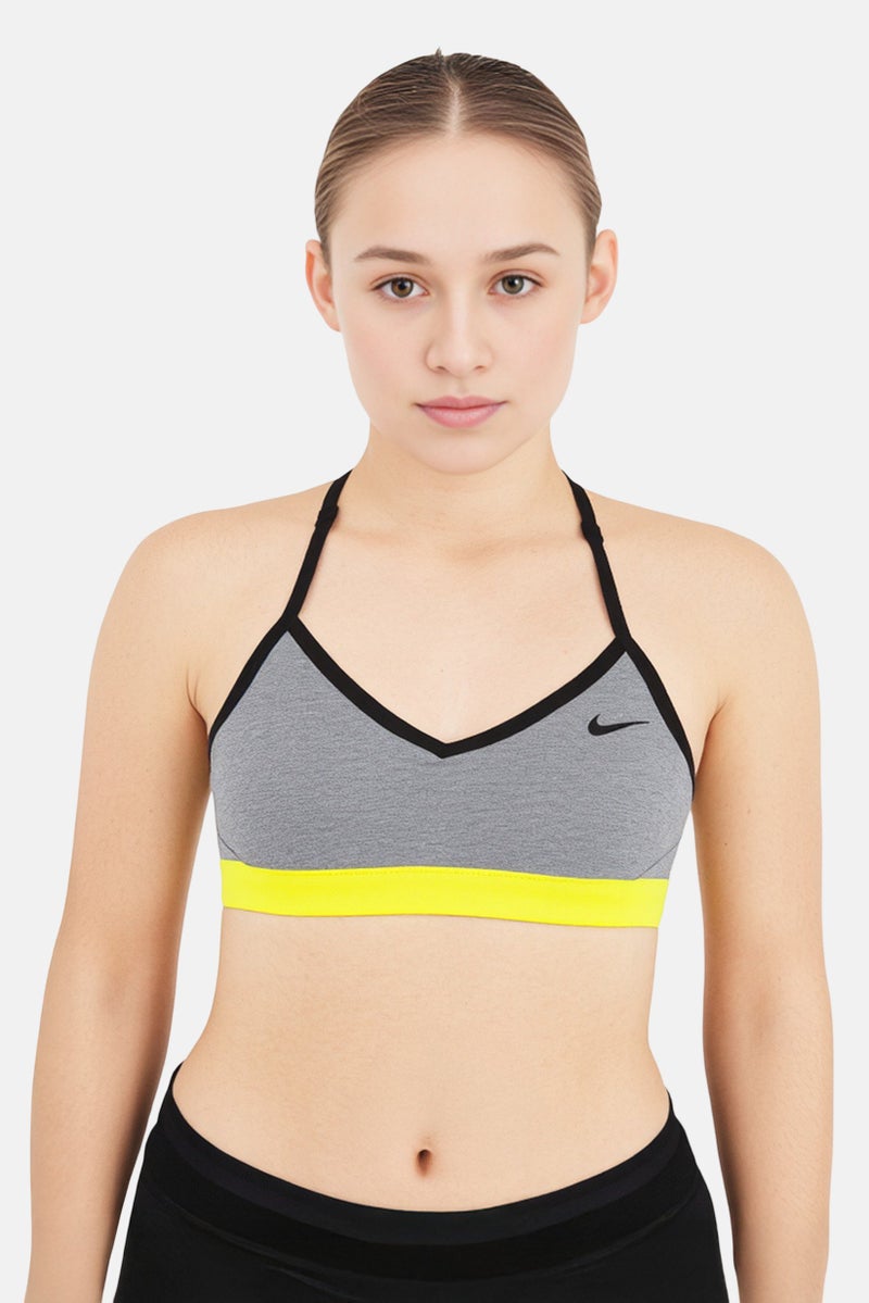 Nike Women Pro Indy Padded Sports Bra, Grey - Image 1