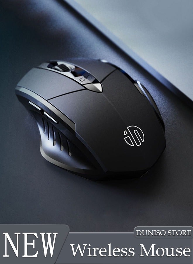 DUNISO Bluetooth Mouse Wireless Mouse with 6 Buttons 3 Adjustable DPI Levels Ergonomic Computer Mouse for Laptop Computer Mac PC Windows Chromebook Notebook - Image 1