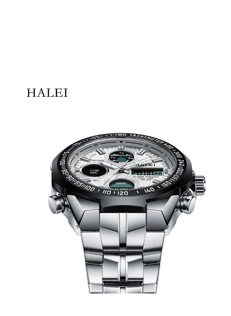 HALEI - 1001 Quartz Simple Sports Style 3-Hand Calendar Men's Watch - Image 1