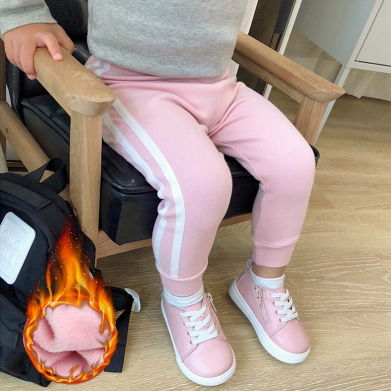 Spring & Fall Baby And Kidsren'S Clothing Women'S Outer Pants Baby Fleece Pants Baby Pants Thickeneded Kidsren'S Cotton Pants - Image 1